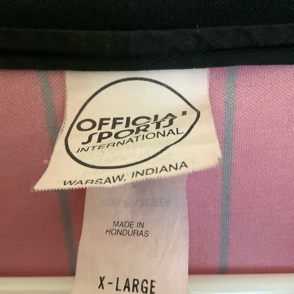 Official Sports 2 Mens Sz XL Soccer Referee Blue Red Stripe Long Sleeve Jerseys - Picture 3 of 12